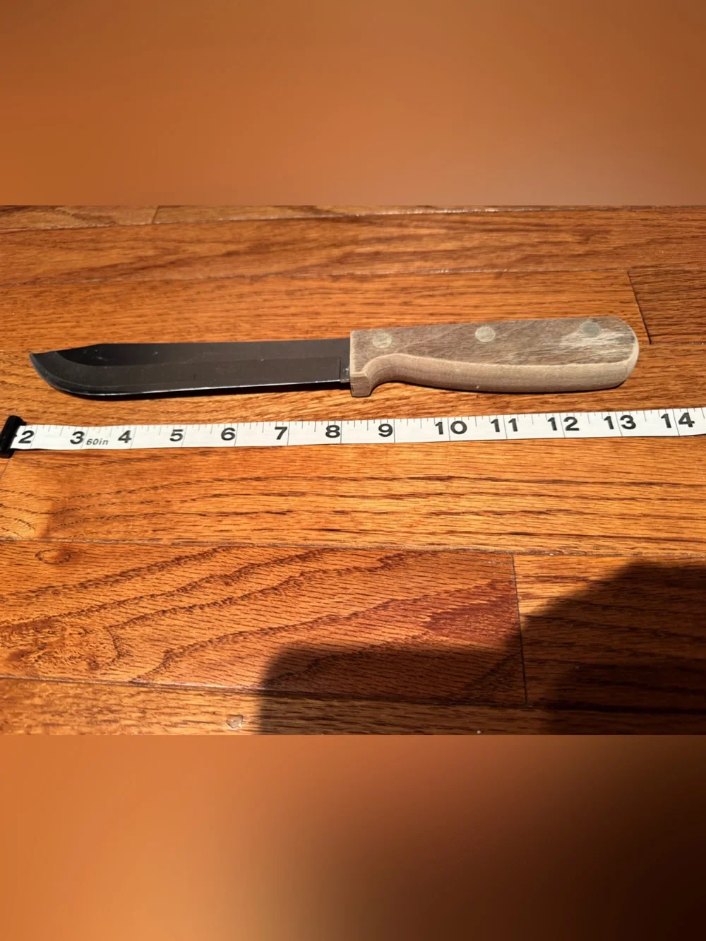 Vintage WR Case and Sons The Early Americans Kitchen Chef Knife - Brown Handle